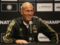 Zinedine Zidane manager of Real Madrid during pre match press conference before 2019 International Champions Cup game vs Atletico Royalty Free Stock Photo