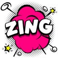 zing Comic bright template with speech bubbles on colorful frames