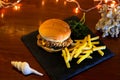 Zinger Burger With French Fries