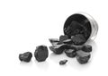 The zinked bucket with coal Royalty Free Stock Photo