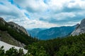 Zinken - A scenic view on Buchbergkogel in the Hochschwab Mountain Region in Styria, Austrian Alps. Cloudy overcast Royalty Free Stock Photo