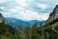 Zinken - A scenic view on Buchbergkogel in the Hochschwab Mountain Region in Styria, Austrian Alps. Cloudy overcast Royalty Free Stock Photo