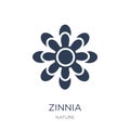 Zinnia icon. Trendy flat vector Zinnia icon on white background