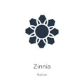 Zinnia icon vector. Trendy flat zinnia icon from nature collection isolated on white background. Vector illustration can be used