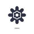 zinnia icon on white background. Simple element illustration from nature concept