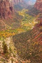 Zion Canton Aerial Vista Royalty Free Stock Photo