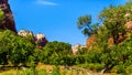 Zion Canyon with the peak of Mt. Majestic in Zion National Park, UT, USA Royalty Free Stock Photo