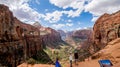 Zion-Mount Carmel Highway Zion National Park Overlook Trail View Royalty Free Stock Photo