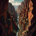 Zion National Park is an American national park located in southwestern Utah near the town of Springdale. generative ai