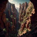 Zion National Park is an American national park located in southwestern Utah near the town of Springdale. generative ai