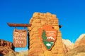 Zion National Park entrance sign Royalty Free Stock Photo