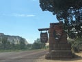 Zion national park entrance sign Royalty Free Stock Photo