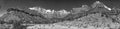 Zion National Park landscape, panoramic view on a summer day Royalty Free Stock Photo