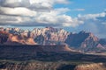 Zion National Park Mountains with Storm Clouds