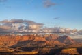 Zion National Park Mountains at Sunset and Storm Clouds Royalty Free Stock Photo