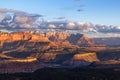 Zion National Park Mountains at Sunset and Storm Clouds Royalty Free Stock Photo