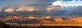 Zion National Park Mountains at Sunset and Storm Clouds Royalty Free Stock Photo