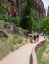 Zion National Park Narrows Trail Royalty Free Stock Photo