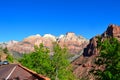 Zion National Park from the road Royalty Free Stock Photo
