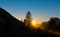 Zion National Park Scenic Landscapes at sunset Royalty Free Stock Photo