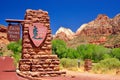 Zion National Park sign at the entrance