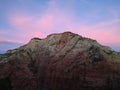 Zion National Park Sunset at Angels Landing Royalty Free Stock Photo