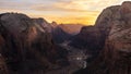 Zion National Park Sunset Royalty Free Stock Photo