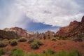 Zion National Park - Tranquil Canyon Landscape seen from the Zion Overlook hiking trail Royalty Free Stock Photo