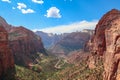 Zion National Park - Tranquil Canyon Landscape seen from the Zion Overlook hiking trail Royalty Free Stock Photo