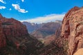 Zion National Park - Tranquil Canyon Landscape seen from the Zion Overlook hiking trail Royalty Free Stock Photo