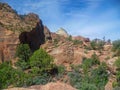 Zion National Park - Tranquil Canyon Landscape seen from the Zion Overlook hiking trail Royalty Free Stock Photo