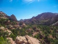 Zion National Park - Tranquil Canyon Landscape seen from the Zion Overlook hiking trail Royalty Free Stock Photo