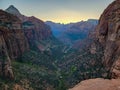 Canyon overlook trail at Zion National Park Utah Royalty Free Stock Photo