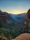 Canyon overlook trail at Zion National Park Utah Royalty Free Stock Photo