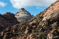 Zion National Park sandstone monoliths Royalty Free Stock Photo