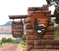 Zion national park in Utah united States Royalty Free Stock Photo