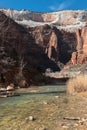 Zion National Park. the Virgin River near Big Bend Royalty Free Stock Photo