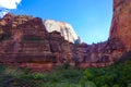 Zion National Park White Sandstone Mountain Peaks