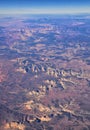 Zions National Park in Utah, Aerial view from airplane of abstract Landscapes, peaks and canyons by Saint George, United States of