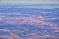 Zions National Park in Utah, Aerial view from airplane of abstract Landscapes, peaks and canyons by Saint George, United States of