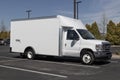 Ford E350 Cutaway with Cargoport Body display. The Ford E-350 comes standard with a 7.3L V8 Premium Engine