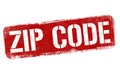 Zip code grunge rubber stamp Royalty Free Stock Photo