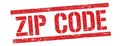 ZIP CODE text on red vintage lines stamp Royalty Free Stock Photo