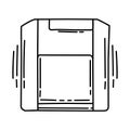 Zip Disk Icon. Doodle Hand Drawn or Outline Icon Style Royalty Free Stock Photo