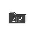 zip folder icon. One of the collection icons for websites, web design, mobile app