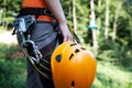 Zip-line gear Royalty Free Stock Photo