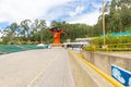 Colombia entrance to the salt cathedral Zipaquira Royalty Free Stock Photo