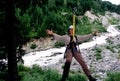 Ziplining, Whistler Mountain Royalty Free Stock Photo