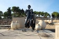 Modern installation in the archaeological park Sepphoris Royalty Free Stock Photo