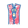 zipper accessory icon doodle illustration Royalty Free Stock Photo